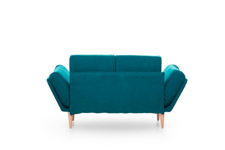 Futon Nina 2-Zitsbank, Groenblauw