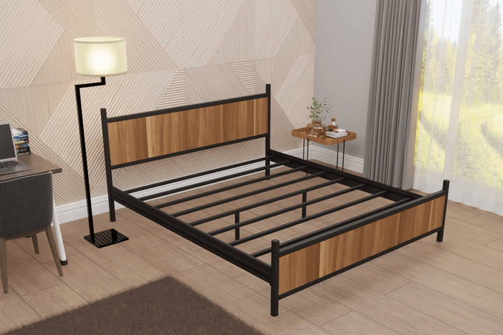 Star Bedframe, 150x200 cm, Walnoot