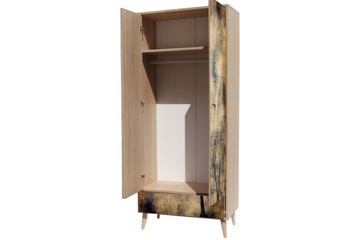 City Art Kledingkast met 2 Deuren