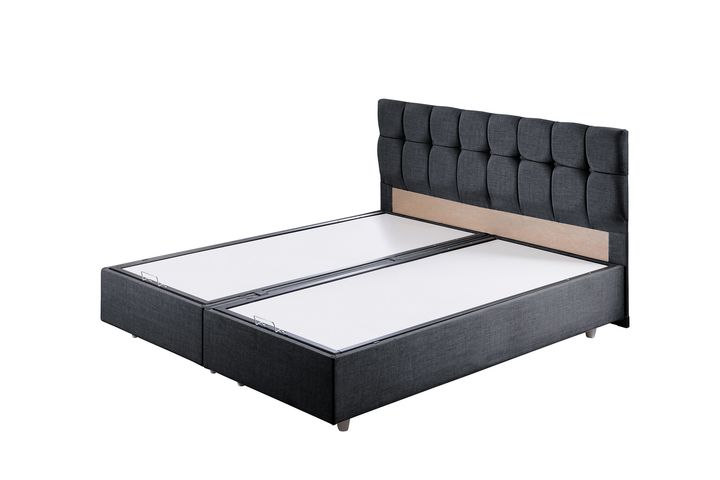 Paris Boxspringbed met Hoofdbord, 160x200 cm, Antraciet