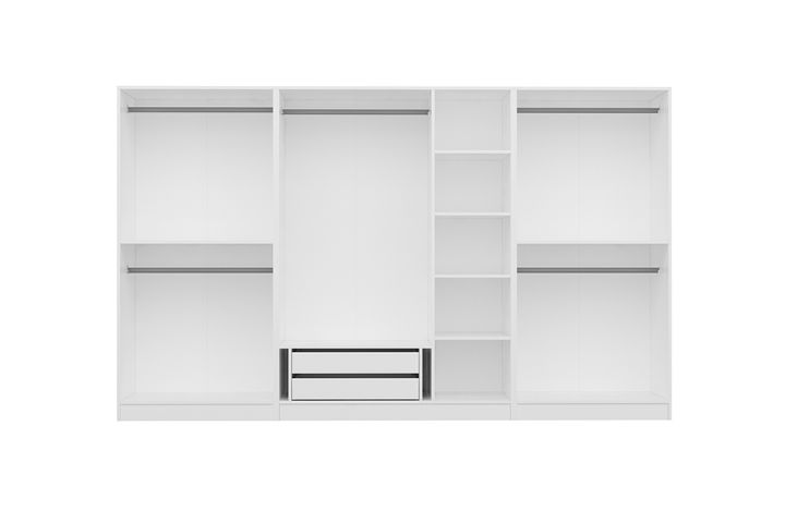 Medway Tideway Kledingkast met 7 Vakken en 2 Lades, 210 cm, Wit