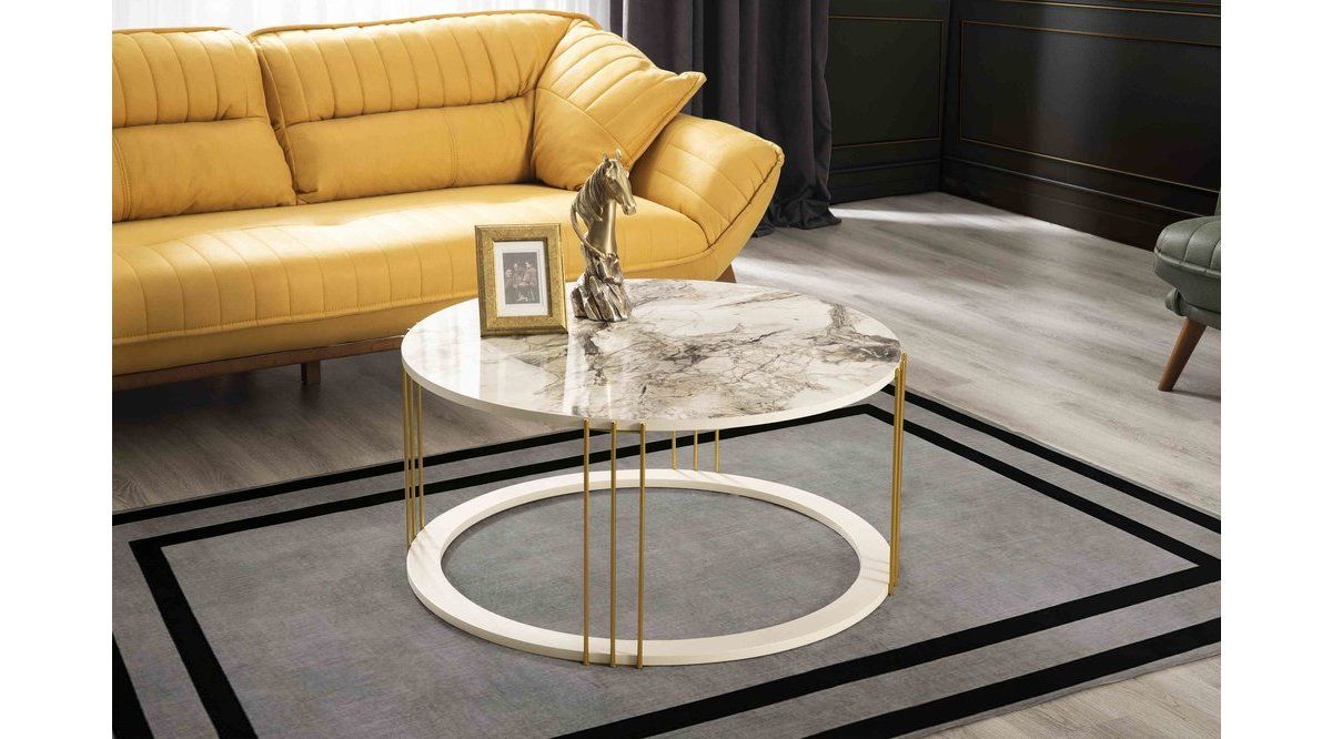 **(Missing colour)** Rome Laminated MDF Coffee Table With Gold Metal ...