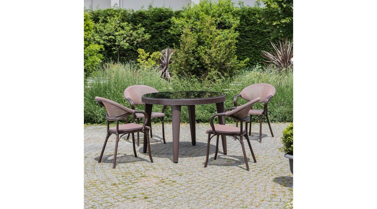 Nova Garden Furniture Set, Brown Vivense London