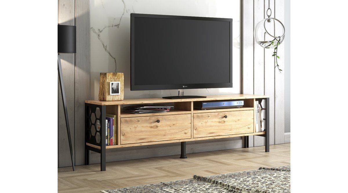 Luna TV Unit, 160 cm, Pine | Vivense London